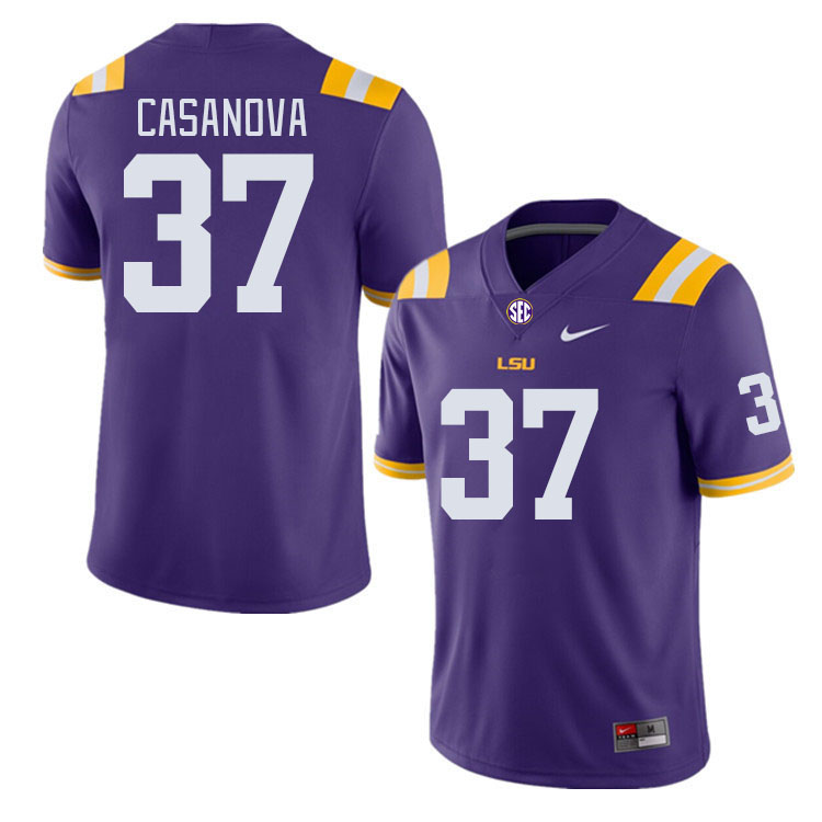 LSU Tigers #37 Tommy Casanova College Football Jerseys Stitched Sale-Purple